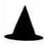 Witch Hat Confetti 5"